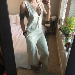 Wide leg linen jumper